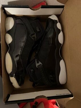 Jordan Kids' Black and White High-Top Sneakers